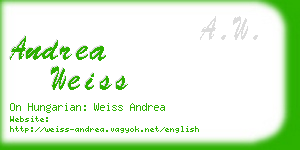 andrea weiss business card